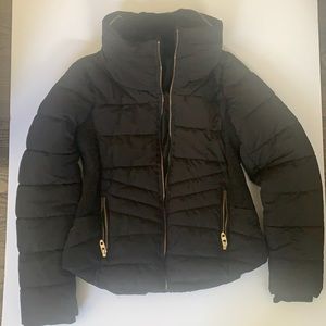 Zara black jacket with hood sz medium